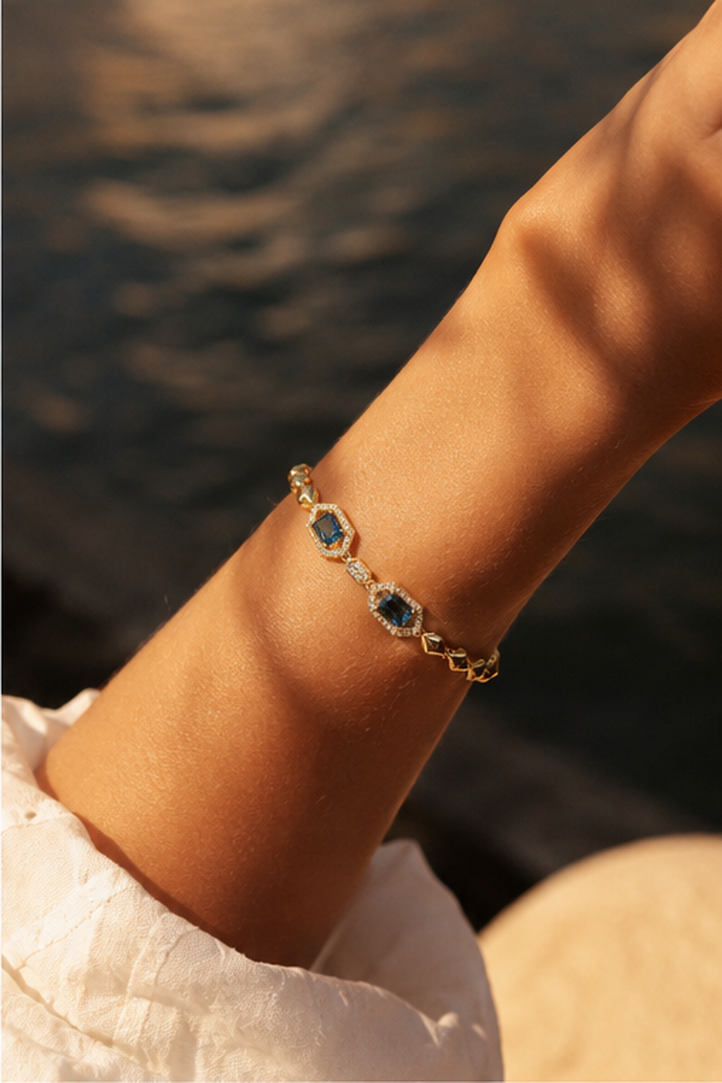 Azure Reverie Blue Crystal Bracelet