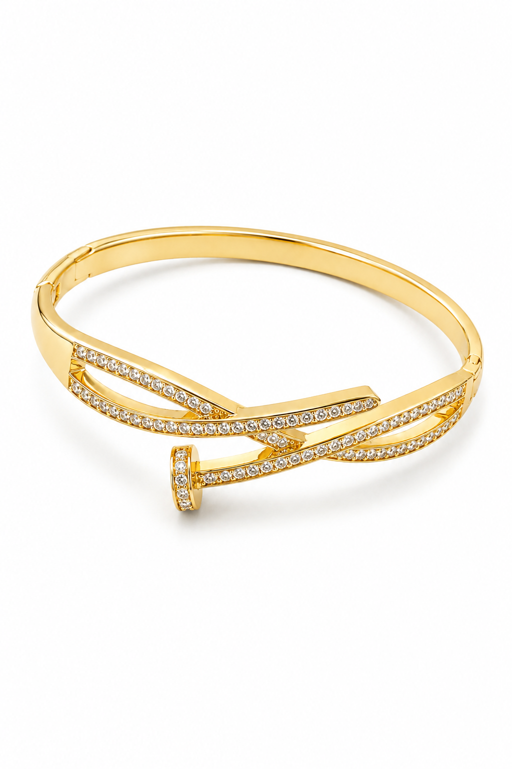 Élise Ribbon Crystal Bangle