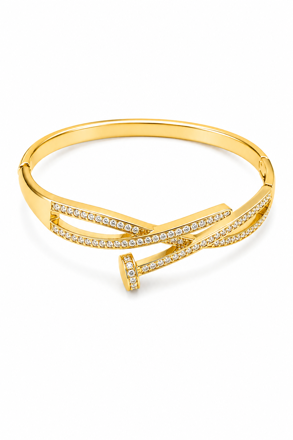 Élise Ribbon Crystal Bangle