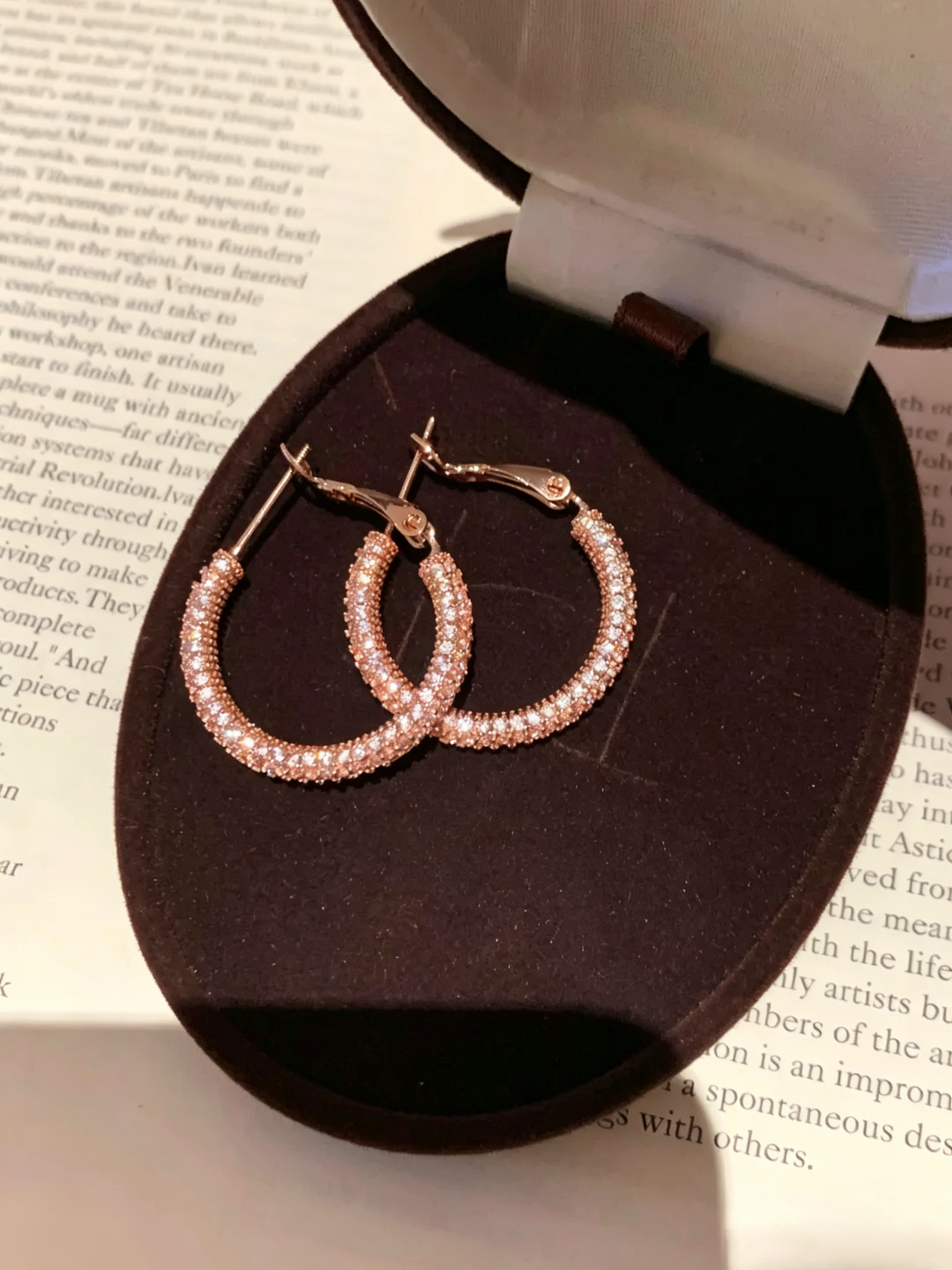 Rose Gold Pavé Curve Jewelry Set