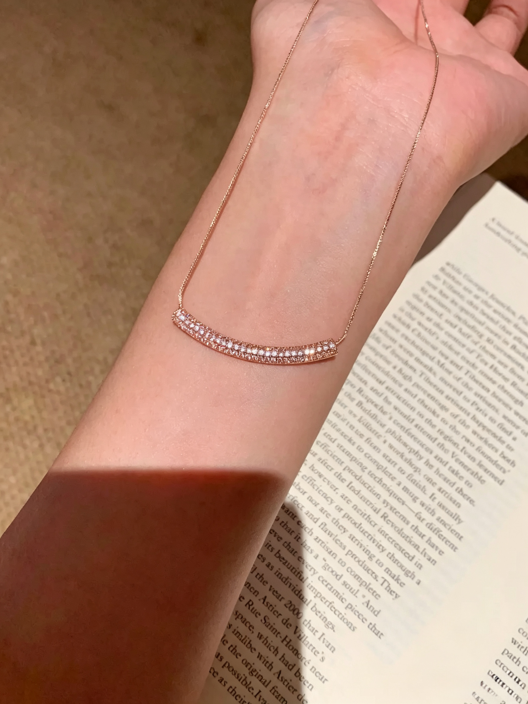 Rose Gold Pavé Curve Jewelry Set