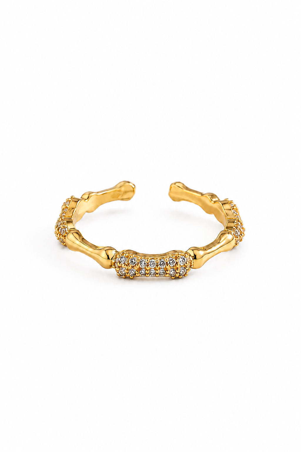 Golden Bamboo Glow Ring