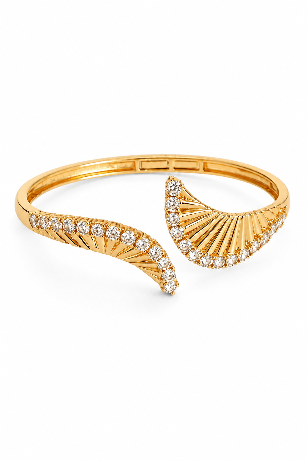 Aurelia Shell Pavé Cuff Bangle