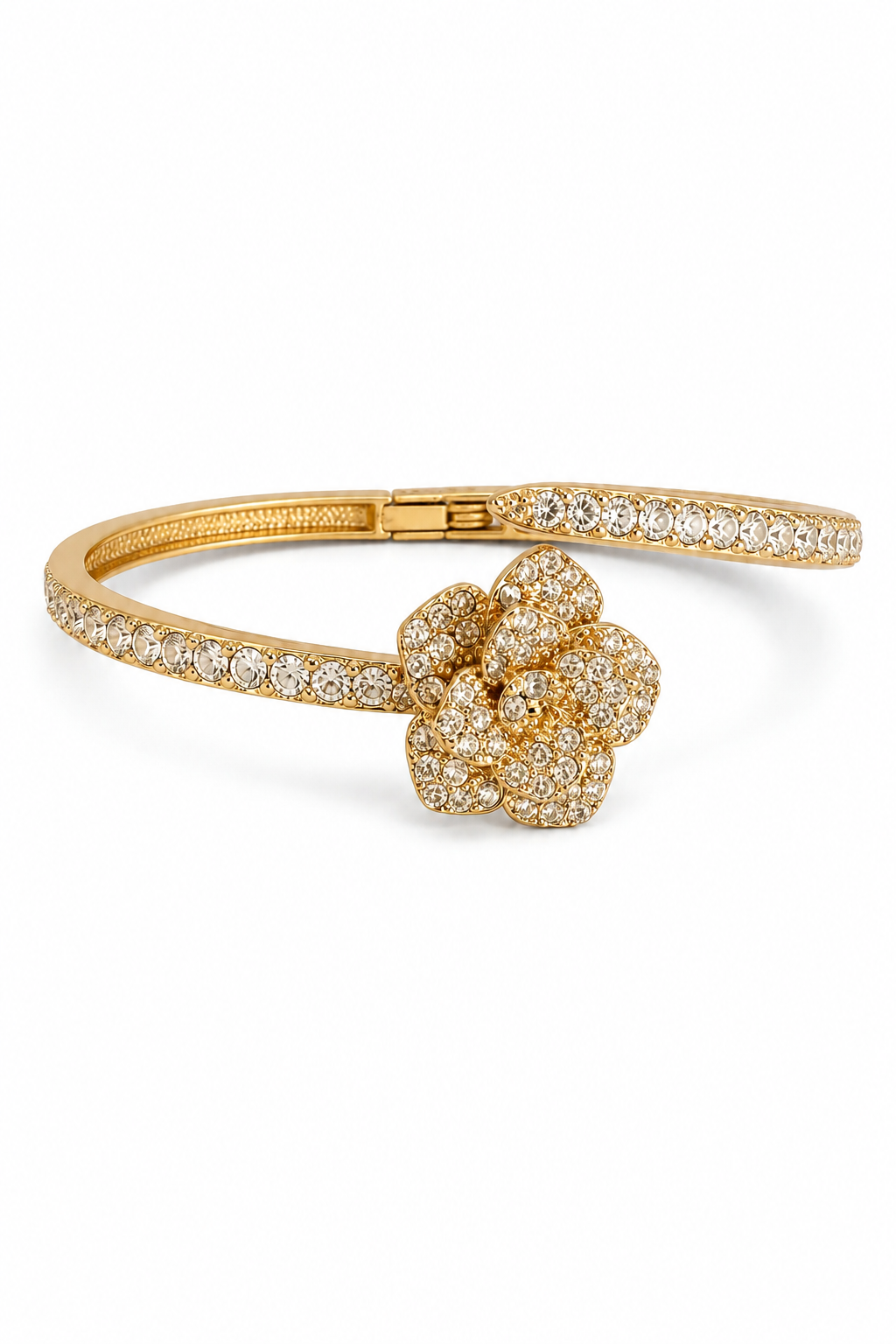 Luxury Flower Cuff Bangle