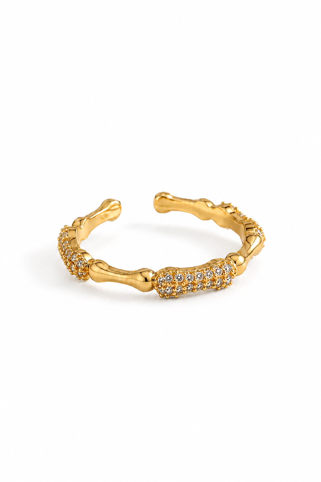 Golden Bamboo Glow Ring