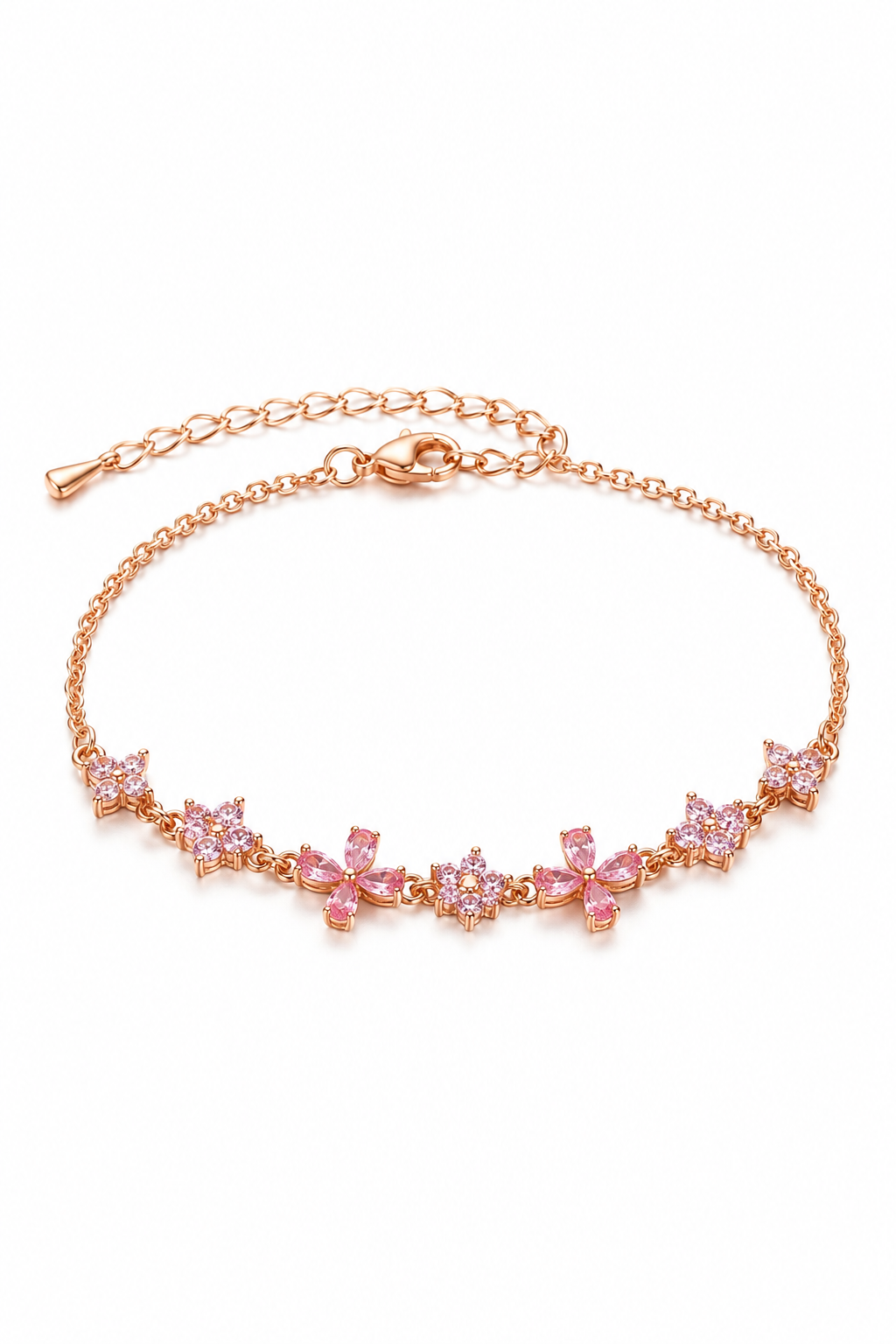 Rosé Butterfly Garden Crystal Bracelet