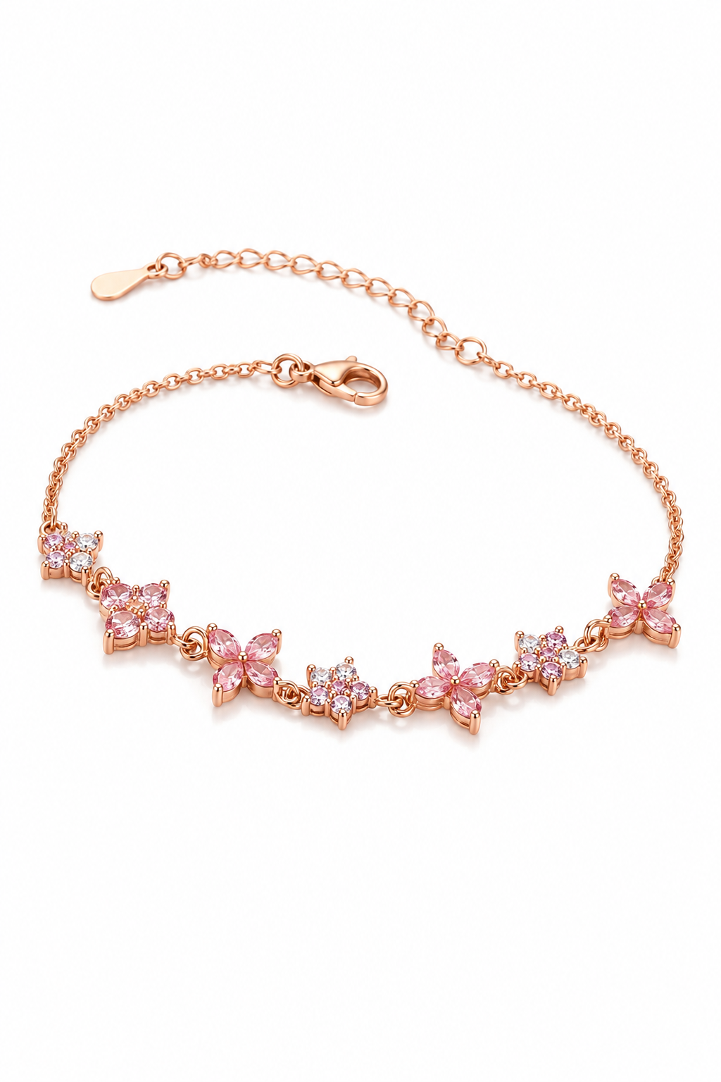 Rosé Butterfly Garden Crystal Bracelet