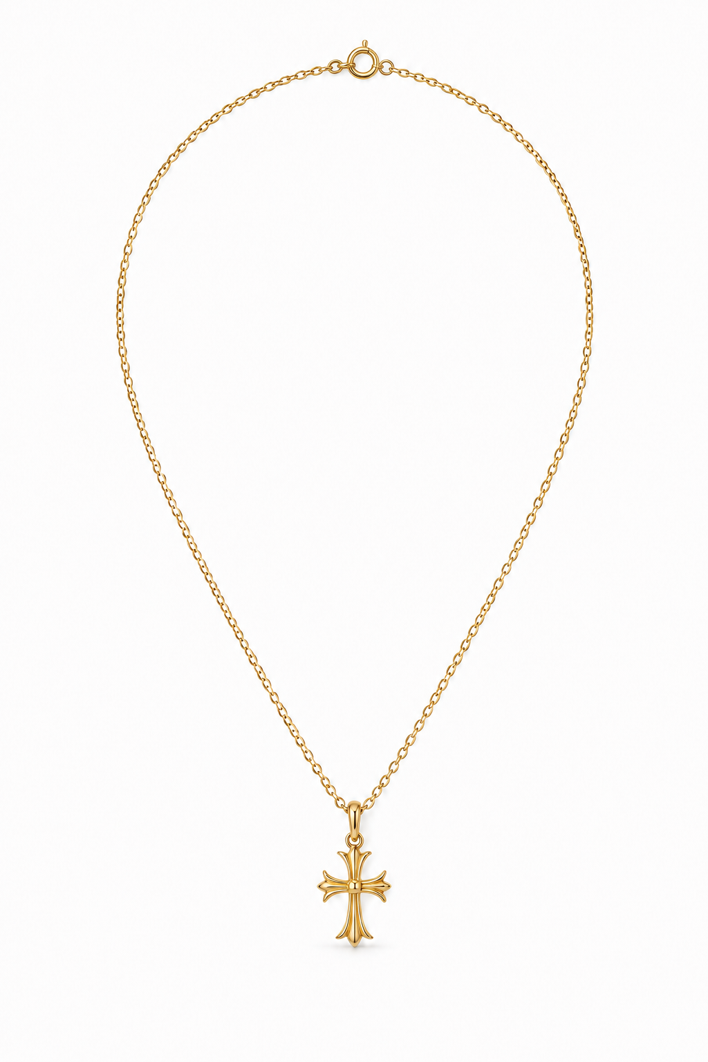 925 Sterling Silver Vintage Gothic Cross Pendant Necklace