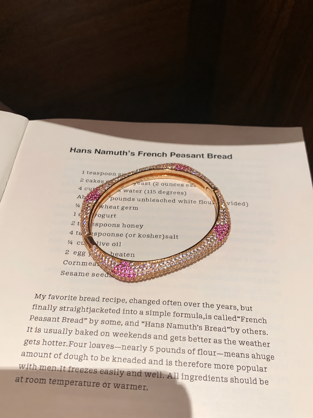 Rose-Tone Gradient Pink Pavé Square Bangle