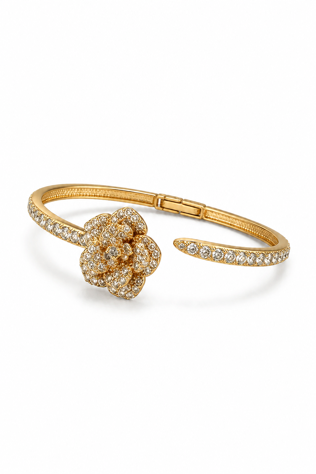 Luxury Flower Cuff Bangle